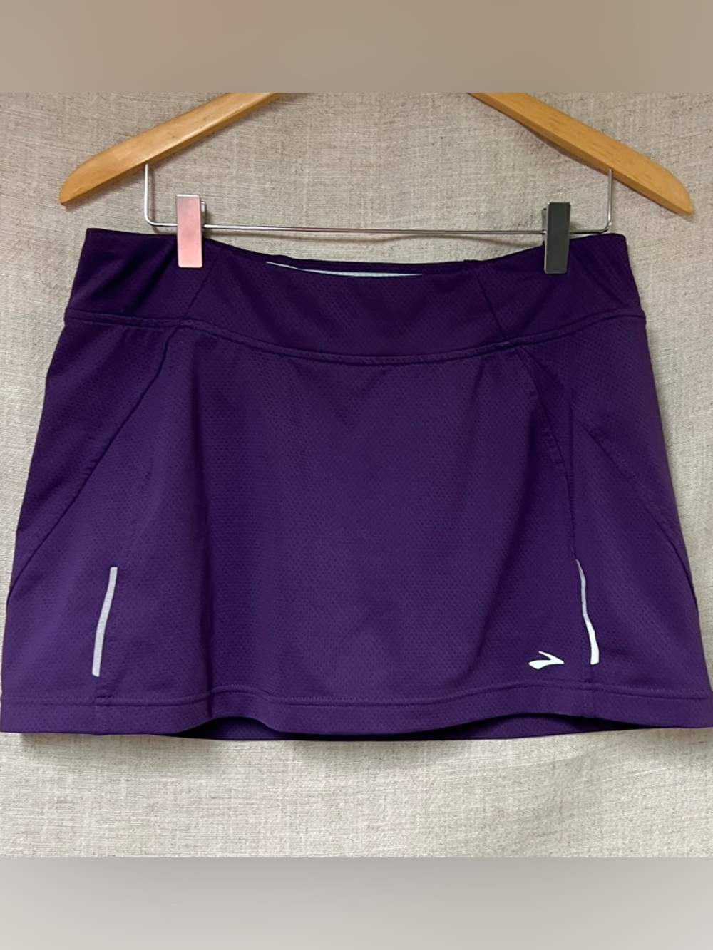 Brooks Purple Athletic Skort with Reflective Accents